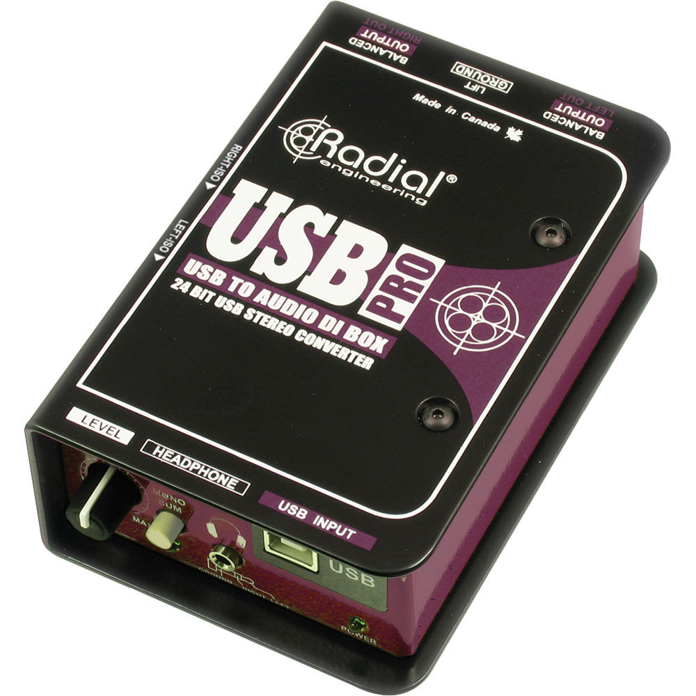 Radial USB-Pro Digital Direct Box | FrontEndAudio.com