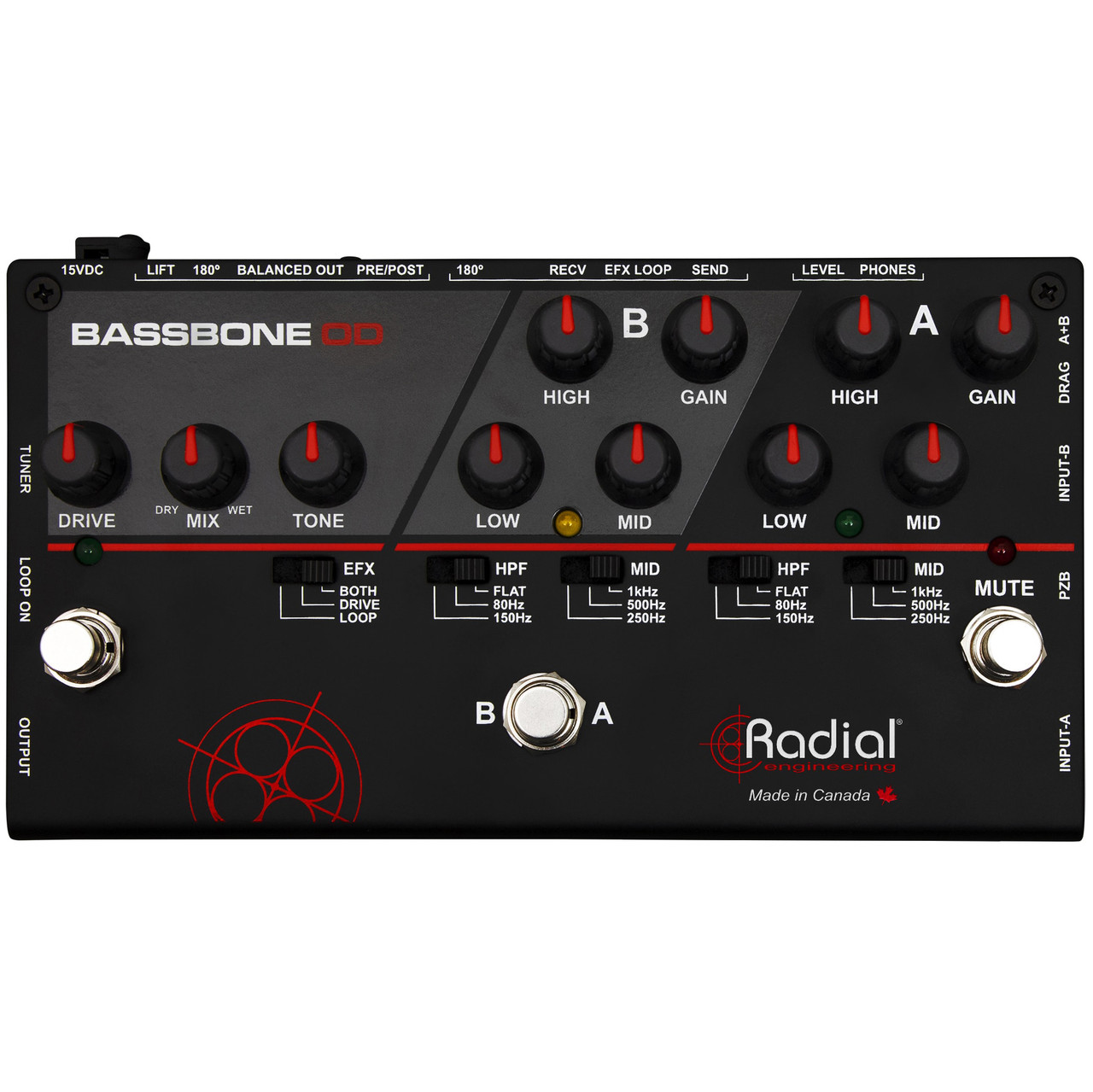 Radial BassBone OD Overdrive Pedal | FrontEndAudio.com