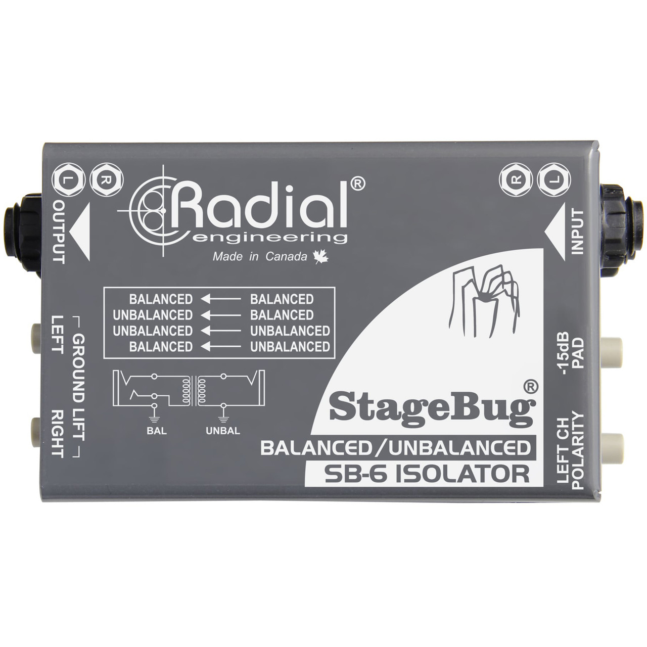 Radial StageBug SB-6 Line Isolator | FrontEndAudio.com