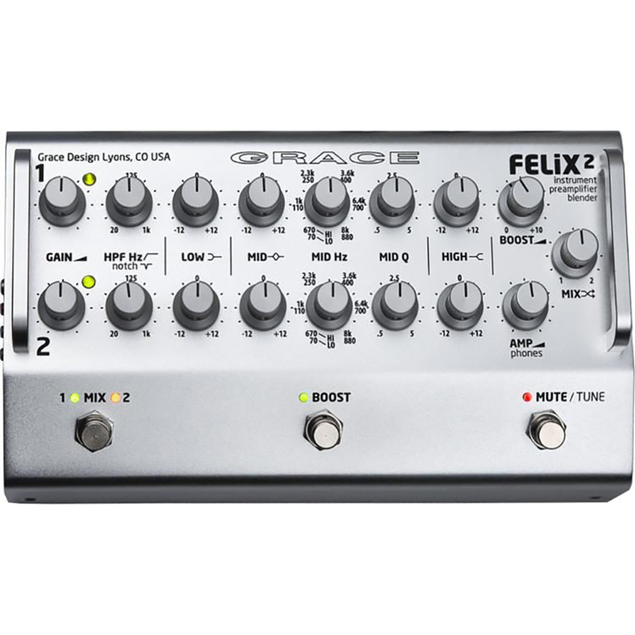 Grace Design Felix 2 Acoustic Instrument Preamp (Silver)