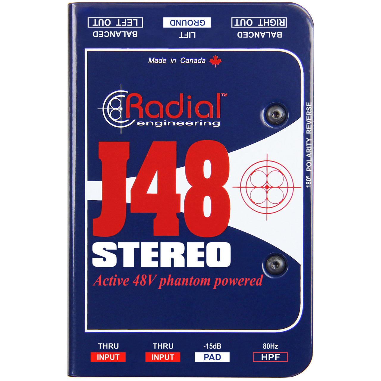 Radial J48 アクティブダイレクトボックス J48MK2 Amazon.com: Radial J48 MK2 48V Phantom Power Active Direct