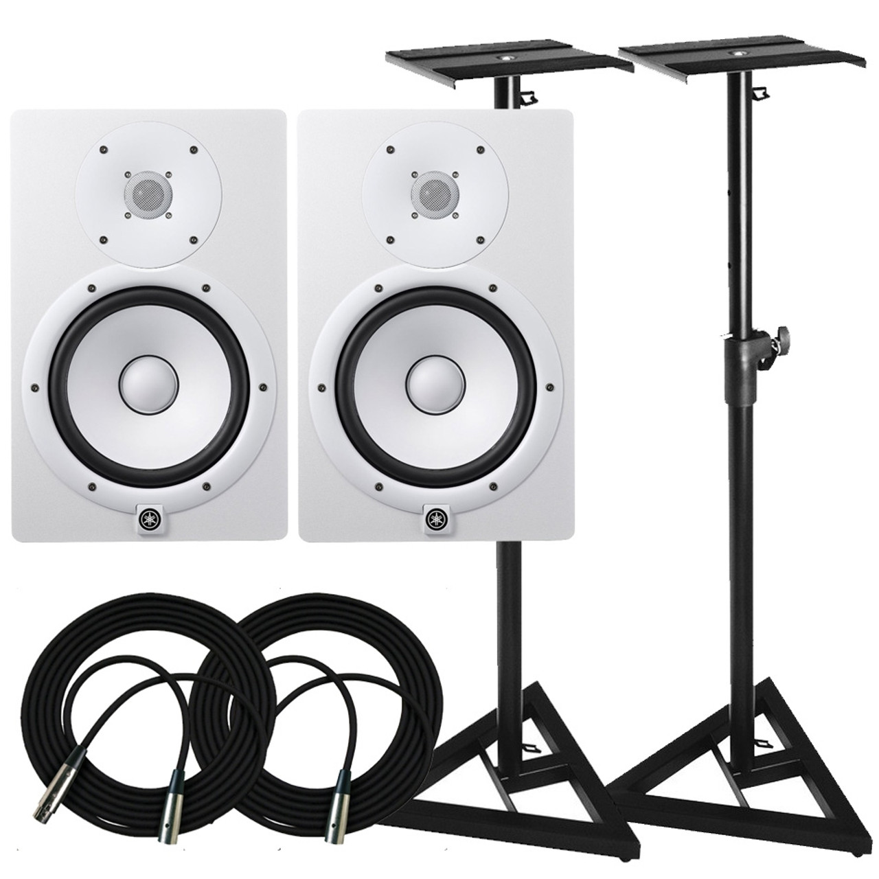 2 Yamaha HS5 Powered Studio Monitors & HS8S Subwoofer w/Free Cables