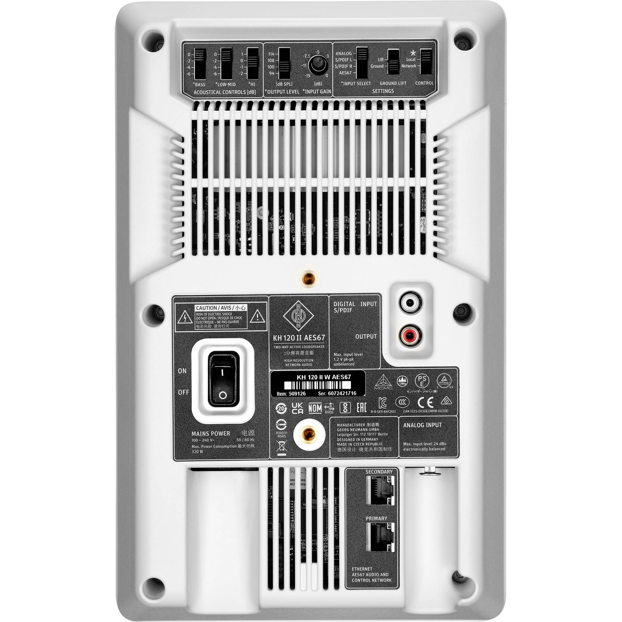 Neumann KH 120 II AES67 Studio Monitor (White) | FrontEndAudio.com