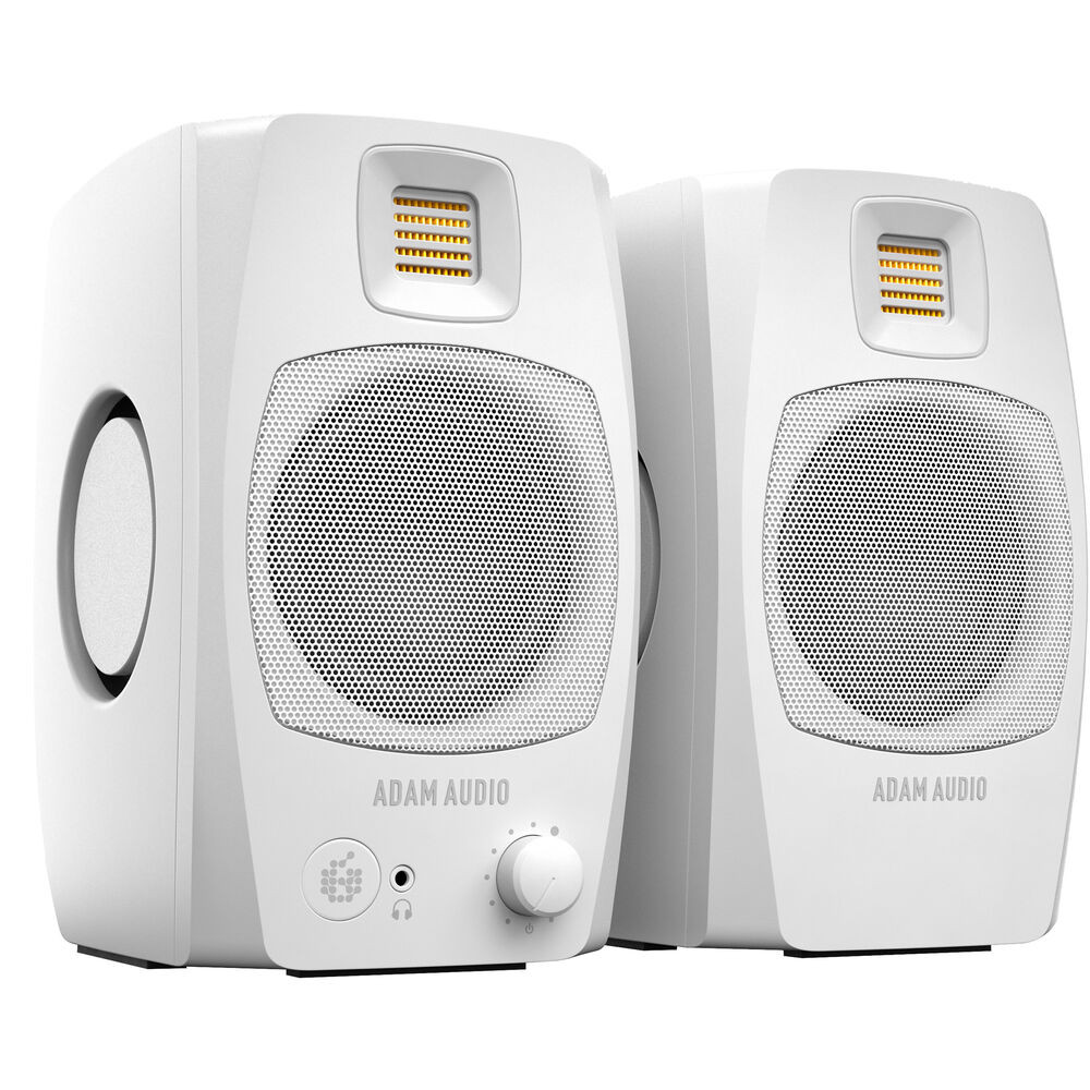 Adam Audio D3V Desktop Monitors (White) | FrontEndAudio.com