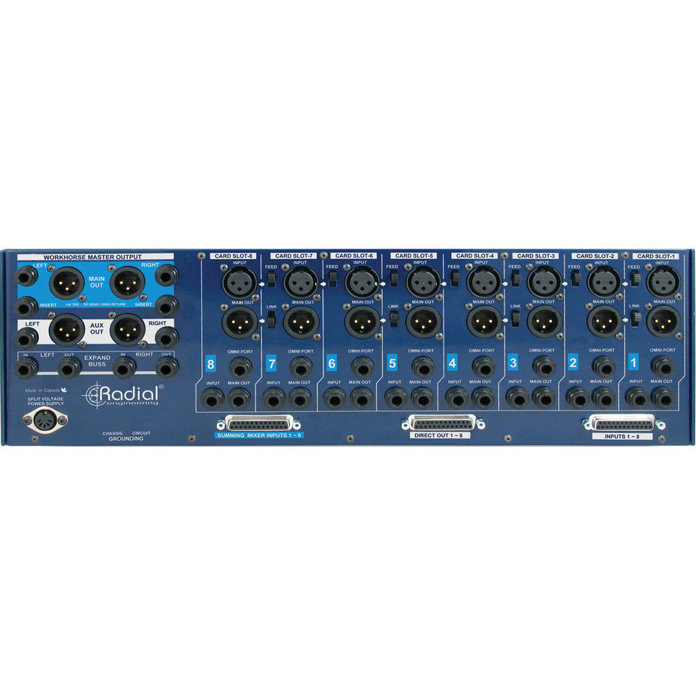 Radial Workhorse 500-Series Rack w/ Summing Mixer (B-Stock