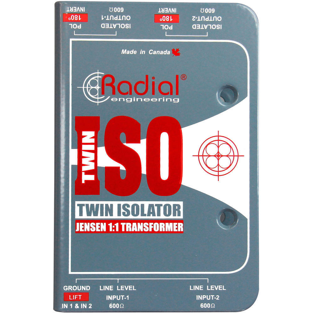 Radial Twin-Iso Line Level Isolator (B-Stock) | FrontEndAudio.com