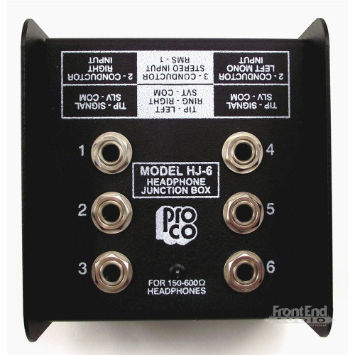 Pro Co HJ4P 4-Channel Headphone Junction Box | FrontEndAudio.com