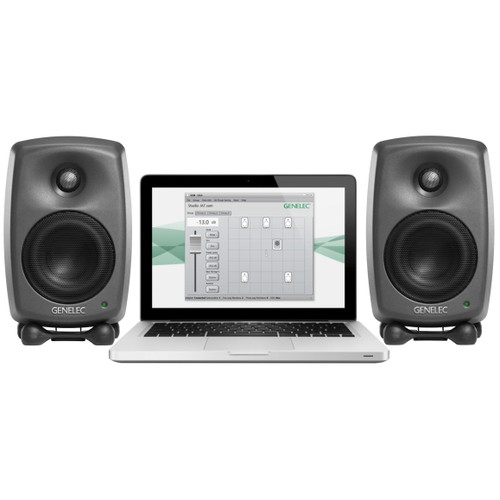 Genelec 8330 Stereo SAM Monitor Package Grey FrontEndAudio