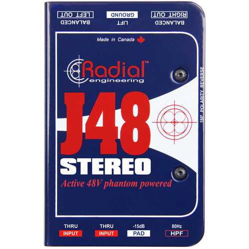 Radial J48 アクティブダイレクトボックス　DI Radial J48 1-channel Active 48v Direct Box | Sweetwater