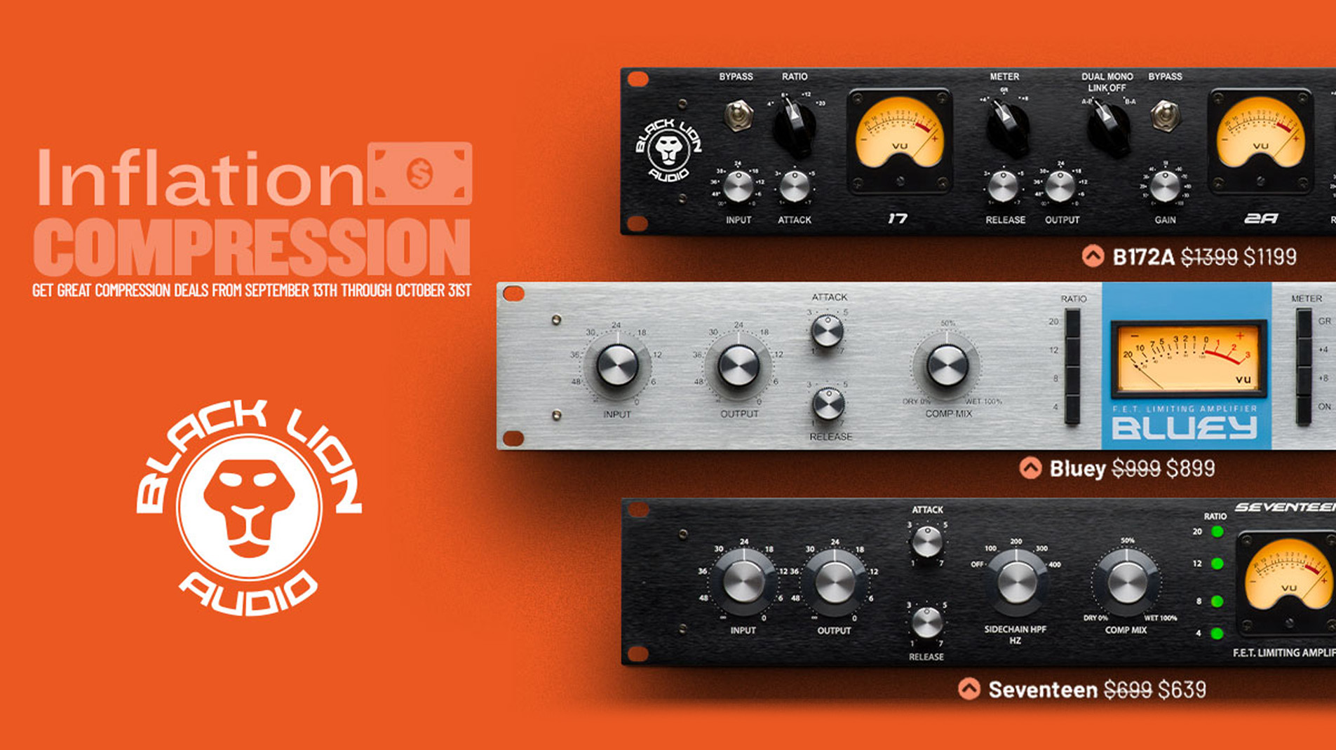 Save up to $200 on Black Lion Audio's most popular compressors!