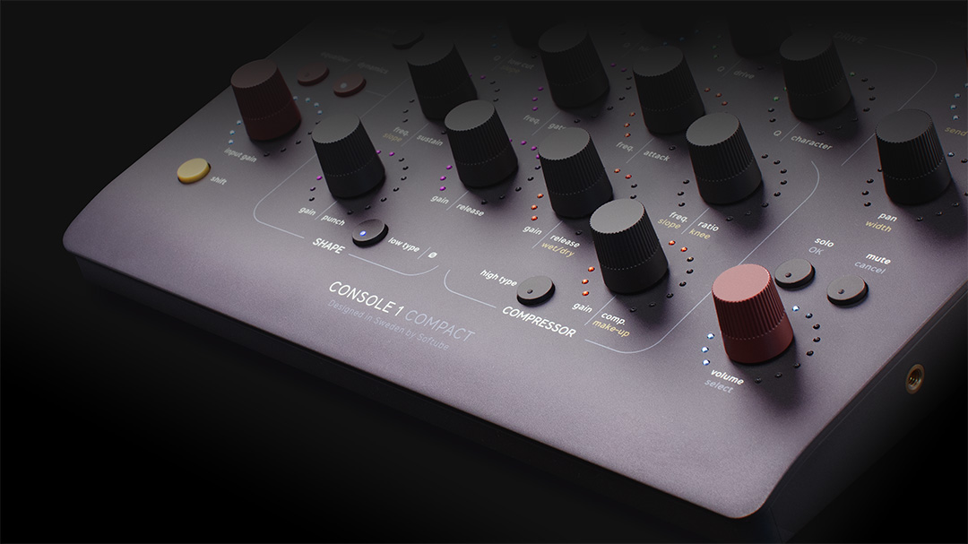 Softube Console 1 Compact Control Surface: Big Console Workflow in a Smaller Footprint