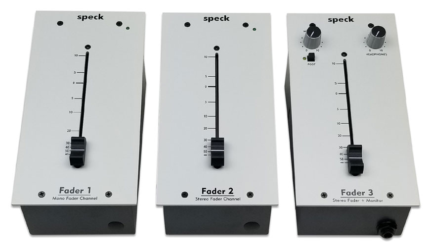 Speck Electronics Fader Series – Desktop Faders now at Front End Audio!