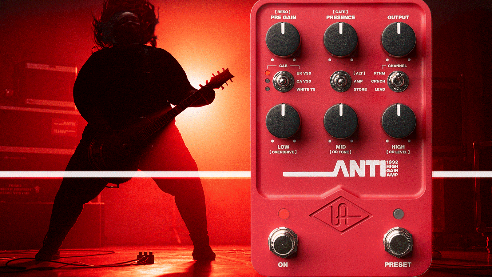 Introducing the New Universal Audio ANTI 1992 High Gain Amp Pedal Introducing the New Universal Audio ANTI 1992 High Gain Amp Pedal