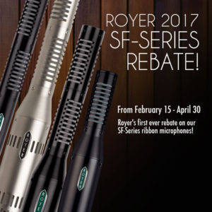 Royer Labs SF-Series Ribbon Microphone Rebates Royer Labs SF-Series Ribbon Microphone Rebates