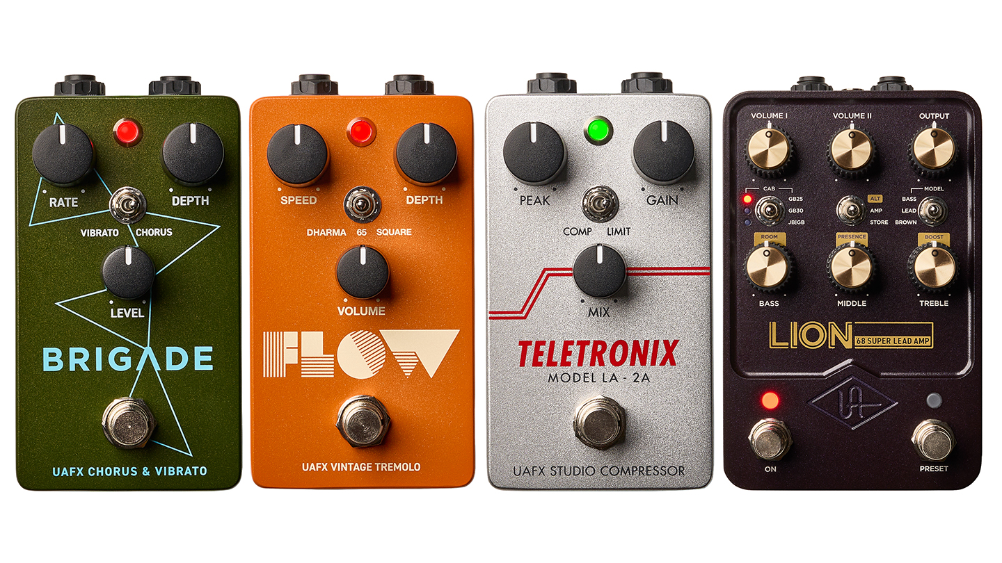 Introducing the LA-2A, Lion 68, Flow, and Brigade Guitar Pedals from Universal Audio