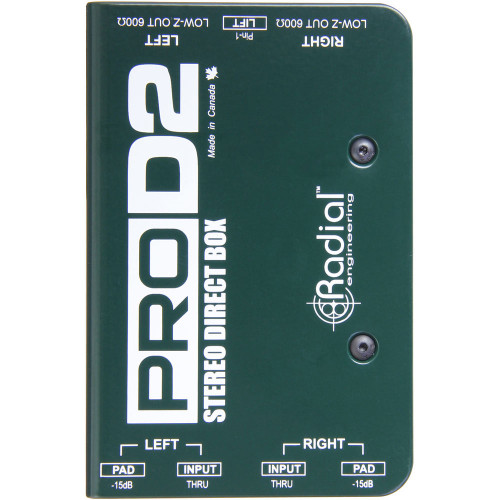 Radial PRO D2 ステレオダイレクトボックス Radial ProD2 2-channel Passive Instrument Direct Box