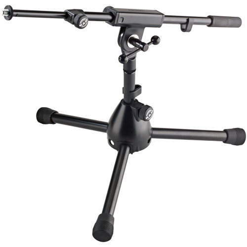 K&M 21075 Microphone Stand with Telescoping Boom Arm - Black