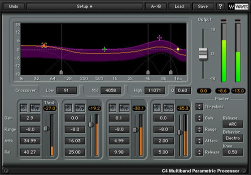 Waves C4 Multiband Compressor Plug-In | FrontEndAudio.com