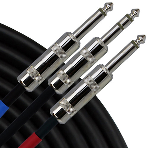 その他 CH-TRS 7V RapcoHorizon 1/4 TRS Male to 1/4 TS Male Y-Cable (2 Foot