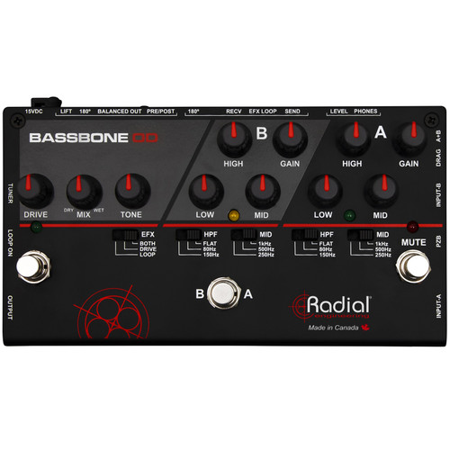 Radial BassBone OD Overdrive Pedal | FrontEndAudio.com