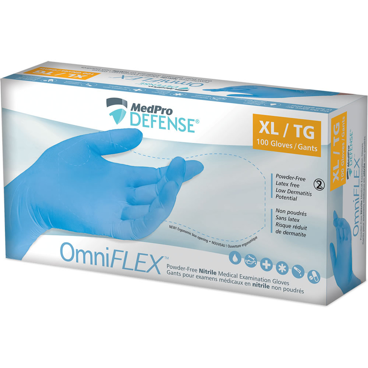 Gants d'examen nitrile Méditec - Taille XL