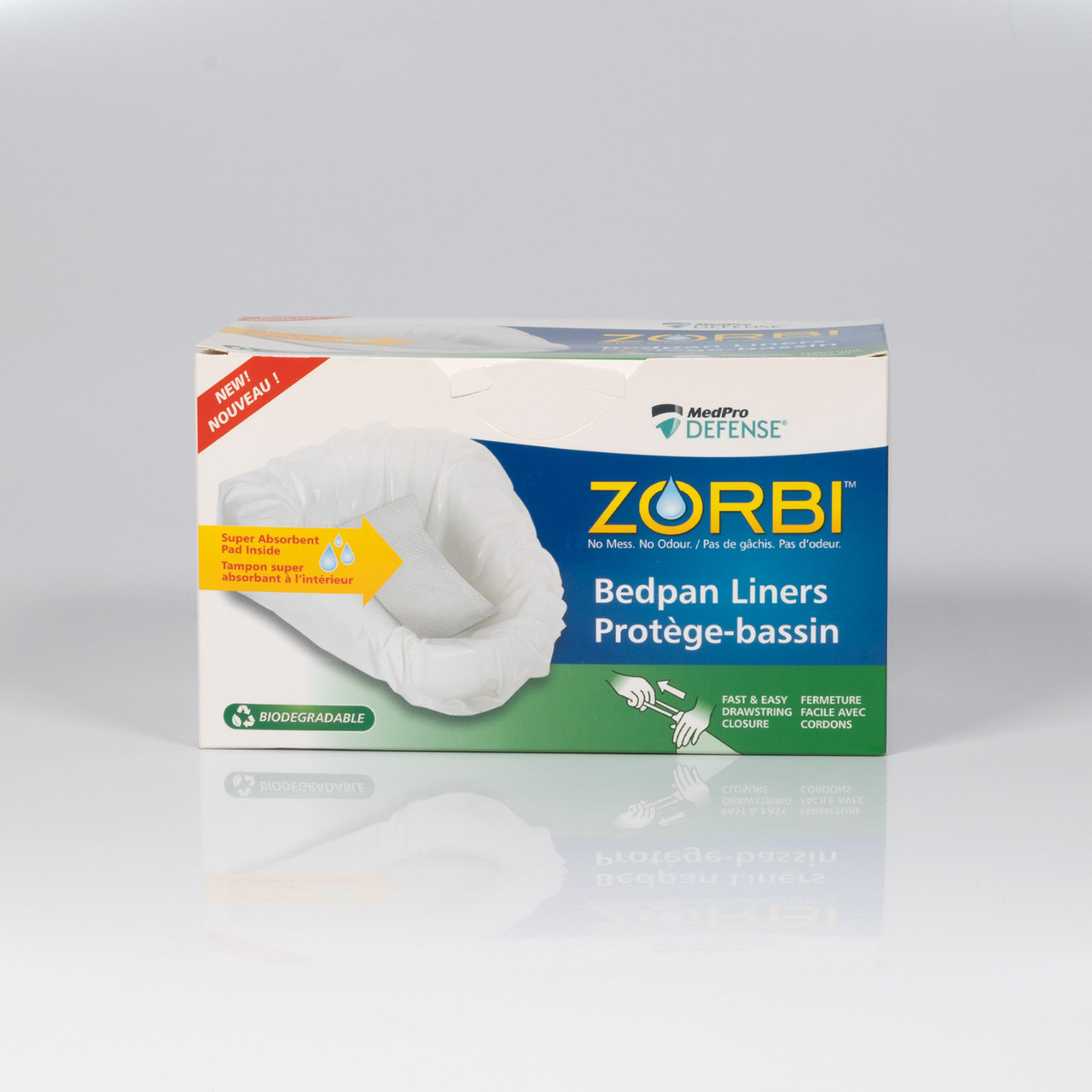 Zorbi™ MedPro Defense Zorbi Hygienic Biodegradable Bedpan Liners