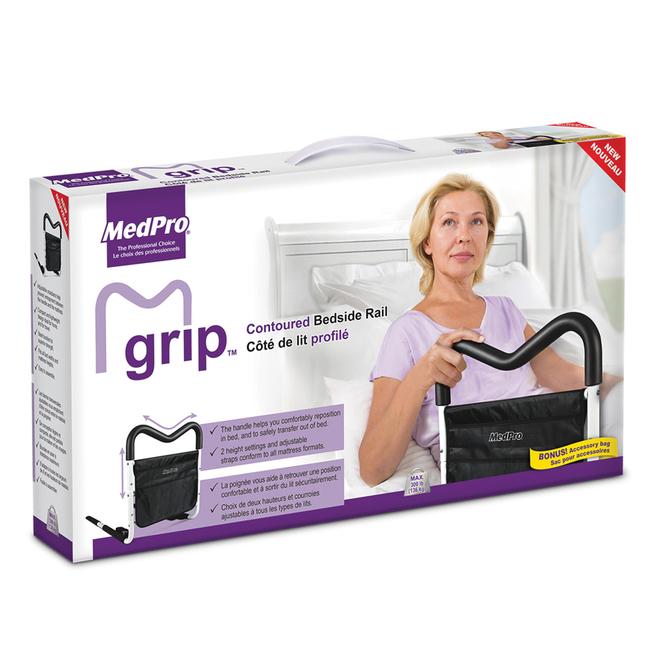 Rail de chevet profilé MedPro® MedPro M-Grip