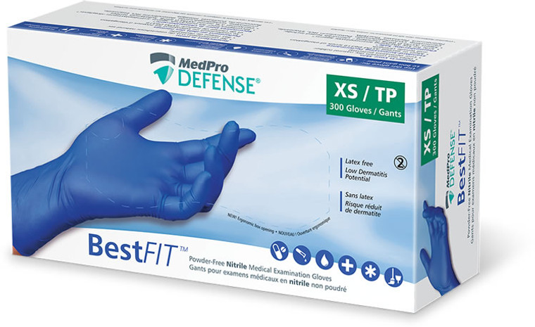 MedPro Defense BestFIT Nitrile Powder-Free Exam Gloves