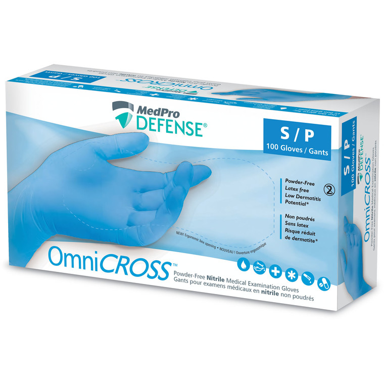 MedPro Defense OmniCROSS Nitrile Powder-Free Exam Gloves