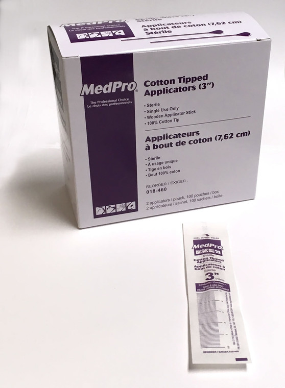MedPro Cotton Tipped Applicators 3 in - Pouch