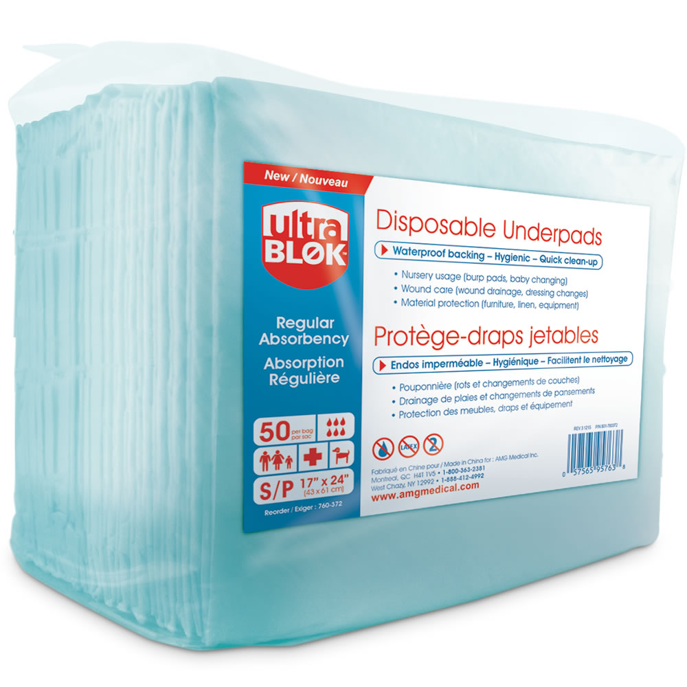 UltraBlok™ UltraBlok™ Disposable Underpads, High Absorbency