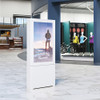 Impact™ Floor Standing Back-to-Back Kiosk – Portrait 43” Black