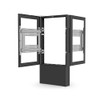 Impact™ Floor Standing Back-to-Back Kiosk – Portrait 47” Black