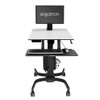 WorkFit-C, Single LD Sit-Stand Workstation Office Mobile Desk, =<24"