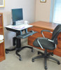 WorkFit-C, Single LD Sit-Stand Workstation Office Mobile Desk, =<24"