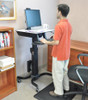 WorkFit-C, Single LD Sit-Stand Workstation Office Mobile Desk, =<24"