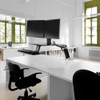 WorkFit-A, Dual Workstation with Suspended Keyboard Sit-Stand Desk Arm, =<24"