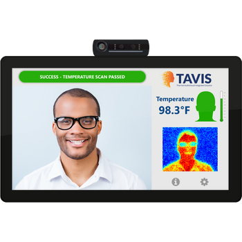 TAVIS (Thermal Audio Visual Integrated Solution) - Next-generation 21" temperature check tablet - COVID-19 Public Thermometer