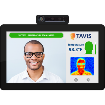 TAVIS (Thermal Audio Visual Integrated Solution) - Next-generation 15" temperature check tablet - COVID-19 Public Thermometer