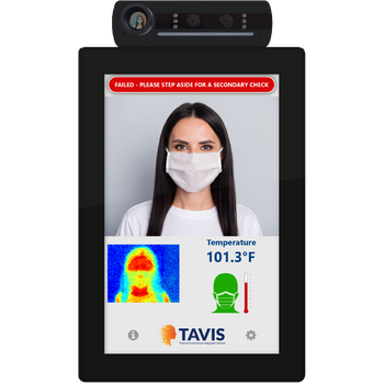 TAVIS (Thermal Audio Visual Integrated Solution) - Next-generation 10" temperature check tablet - COVID-19 Public Thermometer