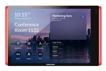 7 in. Room Scheduling Touch Screen for Microsoft Teams® Software, Black Smooth, includes one TSW-770-LB-B-S light bar