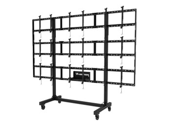 SmartMount® Portable Video Wall Cart 2x2, 3x2 or 3x3 Configuration for 46" to 55" Displays, DS-C555-3X3