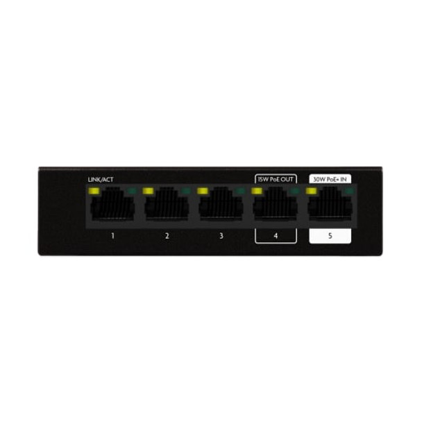 5 Port Unmanaged PoE+ Switch With POE Passthrough