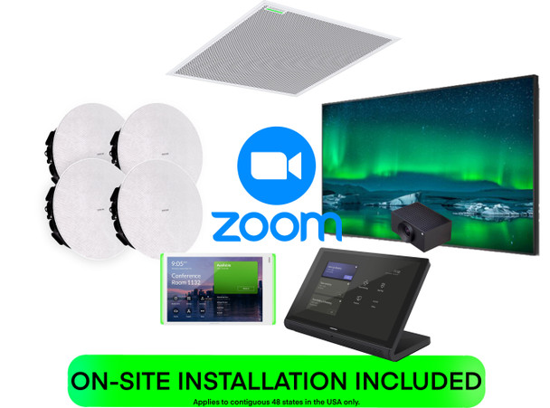 Zoom COMPLETE SOLUTION Medium Training Room or Classroom Featuring Shure, Crestron and Huddly