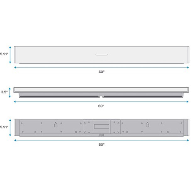 Dual HDL300 Audio Conferencing Soundbar System, for spaces up to 30'x50'