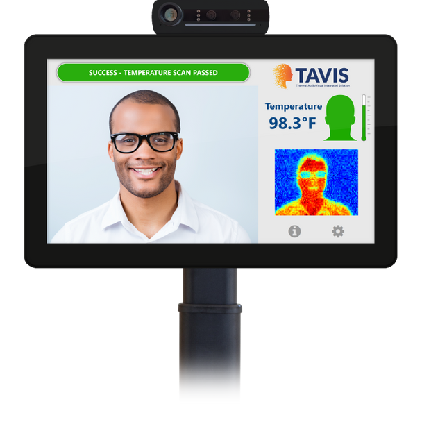 TAVIS (Thermal Audio Visual Integrated Solution) - Next-generation 15" temperature check tablet - COVID-19 Public Thermometer