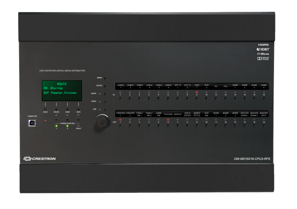 16x16 DigitalMedia™ Switcher with Redundant Power Supplies