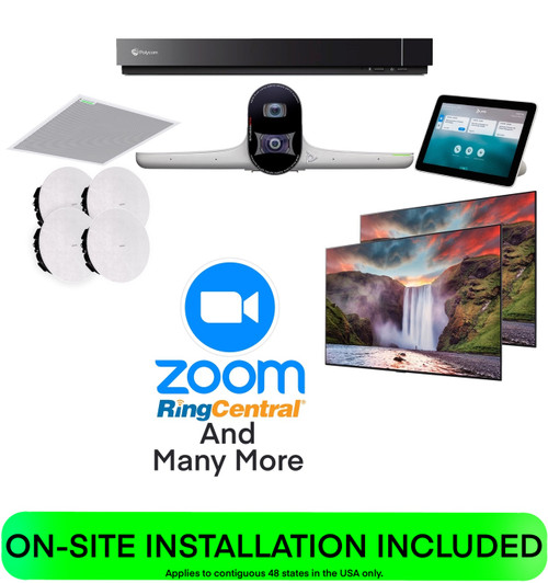 Large Zoom Board Room with Integrated Audio and Video