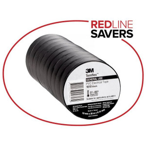 3M Temflex 1610 Electrical Tape 19mm x 20m - Black