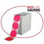 Stock Dots 65mm Size - Fluoro Pink (1330 per roll)